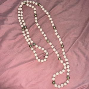 Long Wooden Beaded Necklace